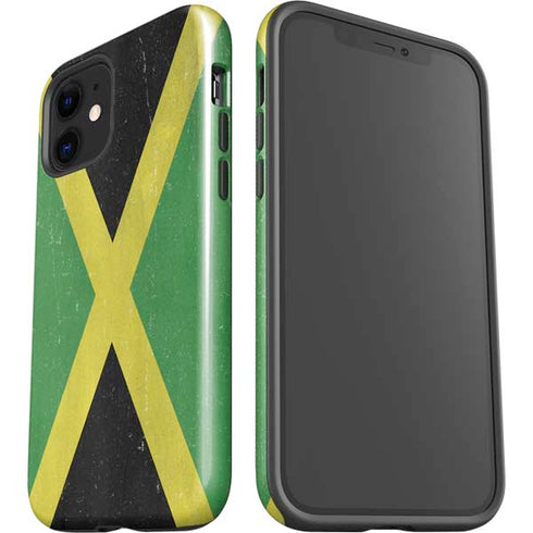 Jamaica Flag Distressed iPhone 12 Impact Case